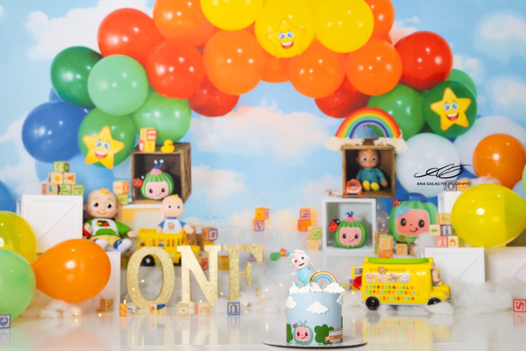 Cocomelon cake smash themes for baby boys