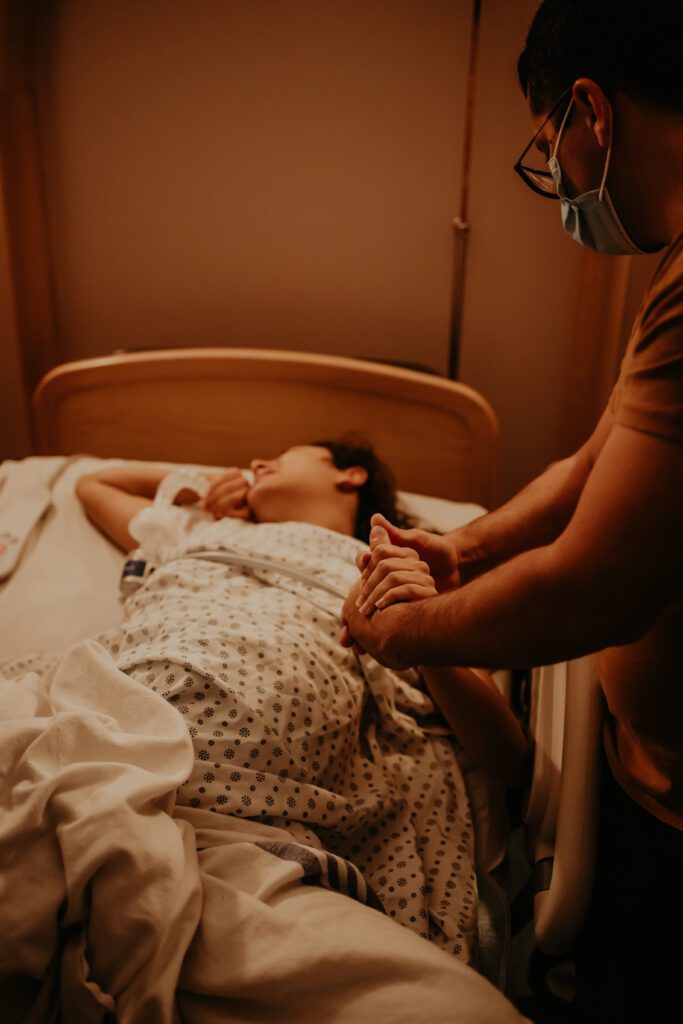 mother in edmonton misericordia hospital in labor